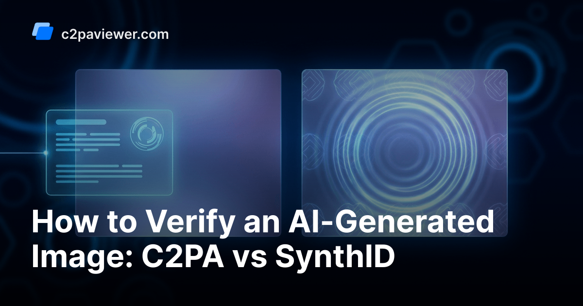 How to Verify an AI-Generated Image: C2PA vs SynthID | C2PA Viewer
